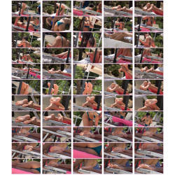 AT BEACH CANDIDS |365|YOUNG SOLES_BACK_STRETCH_CROSS TOES_SCRUNCH_RUBS FEET_POSE LEGS ASS FACE CLOSE UPS