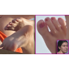 AT BEACH CANDIDS | 290a | YOUNG UGLY FACE HOT FEET SOLES TOES POSE CROSS_ANKLES FACE CLOSE UPS