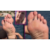 BEACH FEET CANDIDS | PART 197 | MATURE BLONDE GIANTESS BIG WRINKLED SOLES CROSS ANKLES SHOES_WEAR FACE SMOKING CLOSE UPS