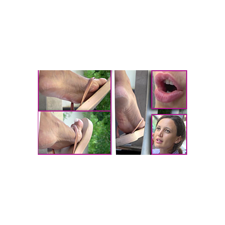 FEET CANDIDS CAFE | 246 | WOMAN WHEALTY SOLES TOES_UP_SCRUNCH SHOEPLAY DANGLING FACE MOUTH CLOSE UPS