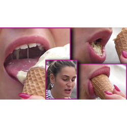 FEET CANDIDS STREET | 06 | YOUNG WOMAN SEXY_EATING LICKING TONGUE CHEWED_FOOD SALIVA_STRINGS SPOON SUCK FACE CLOSE UPS
