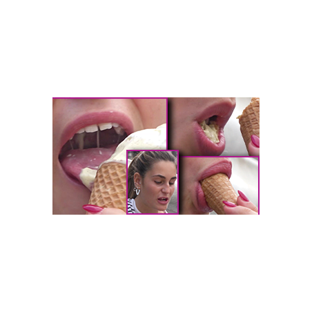 FEET CANDIDS STREET | 06 | YOUNG WOMAN SEXY_EATING LICKING TONGUE CHEWED_FOOD SALIVA_STRINGS SPOON SUCK FACE CLOSE UPS