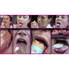 FEET CANDIDS STREET | 11 | 4 WOMEN SEXY_EATING TONGUE_LICKING SUCKING SALIVA_STRINGS CHEWED_FOOD + FEET_TOES FACE CLOSE UPS